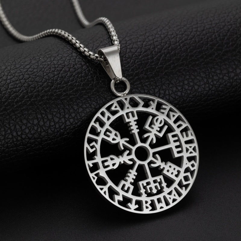 Viking Rune Titanium Steel Necklace