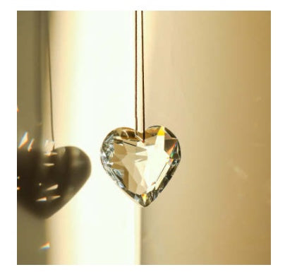 Crystal Heart Chandelier Suncatcher