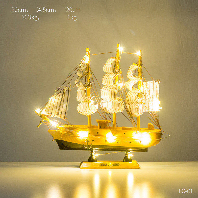 Crafted Ship Figurines for Home Decor