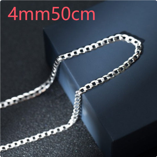Sterling Silver Curb Collar Chain