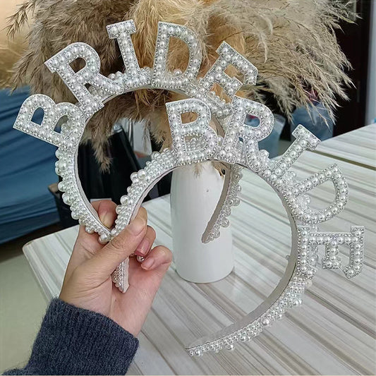 Vintage Pearl Hair Headband for Bridal and Graduation