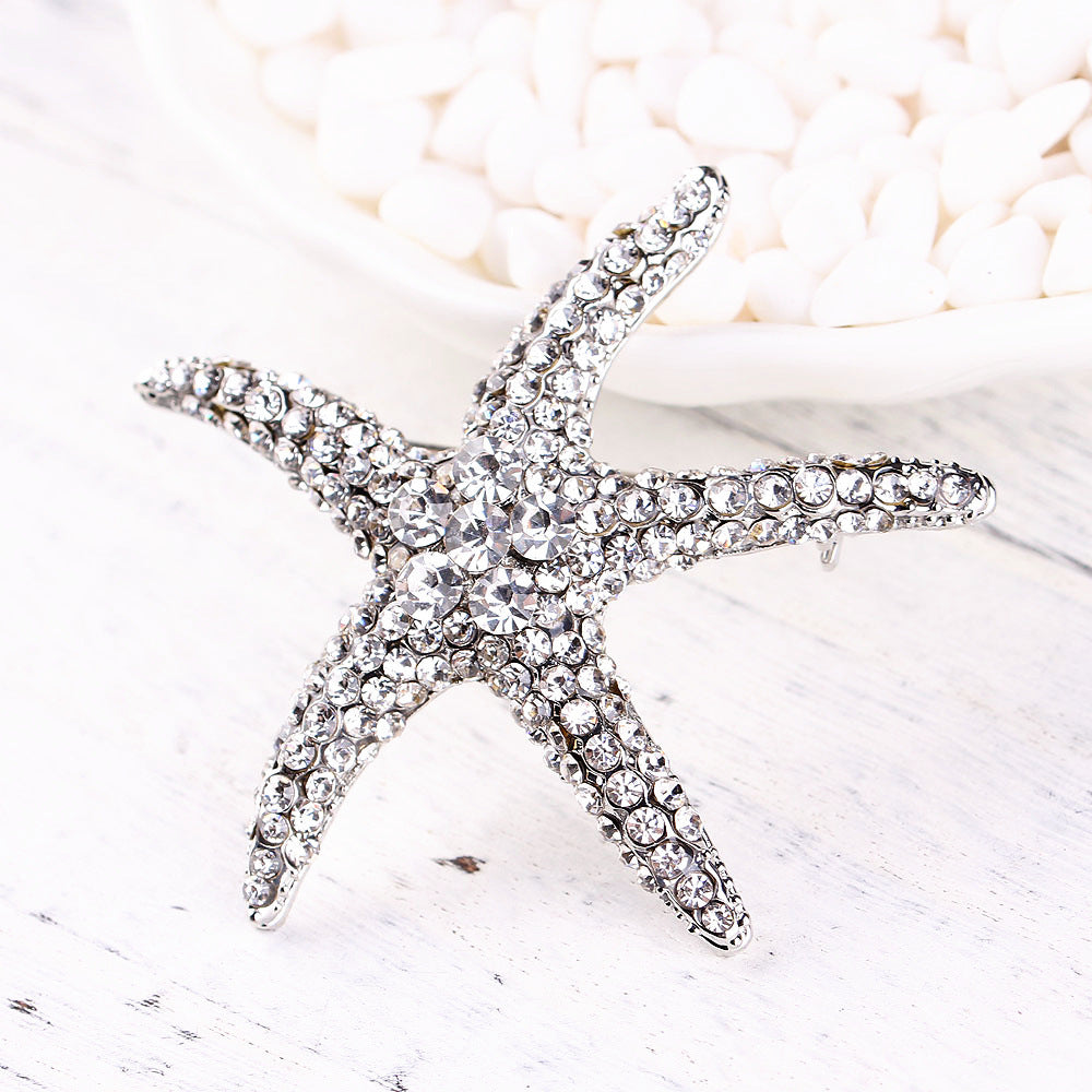 "Star of the Sea" -  Diamond  Brooch