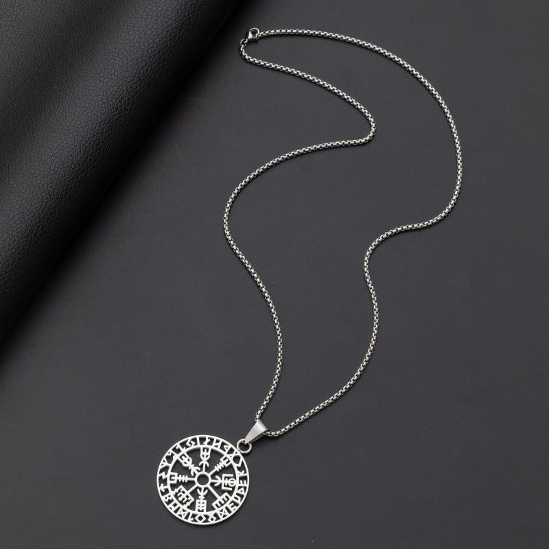 Viking Rune Titanium Steel Necklace