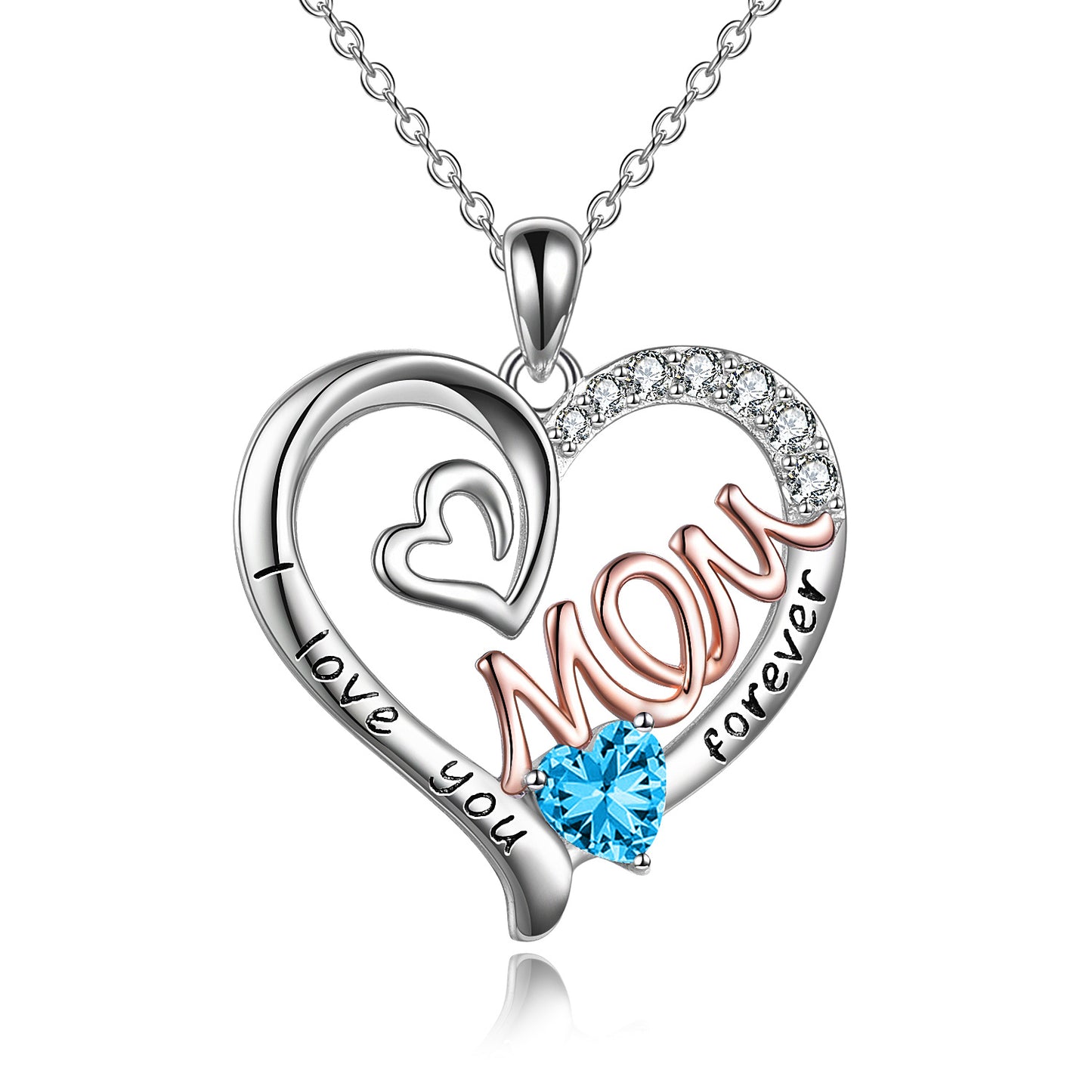 "I Love You Forever Mom" - Sterling Silver Necklace