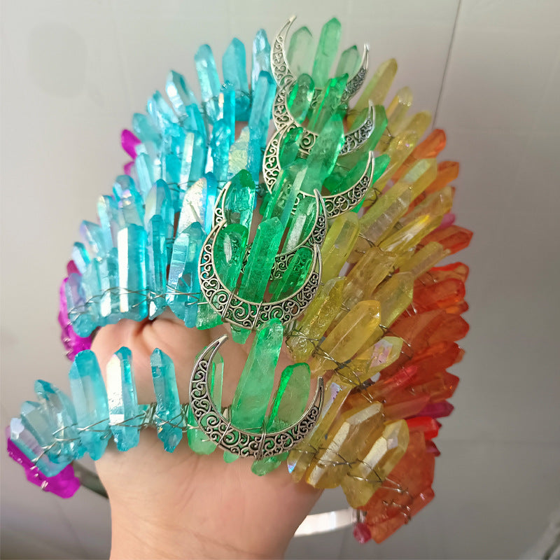 Rainbow Crystal Crown Hairband