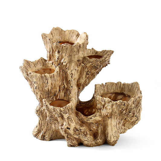 Tree Bark Flower Pots for Garden