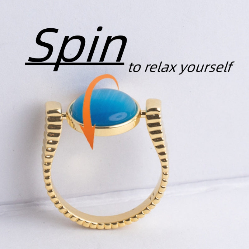 "Natural Stone" - Spinner (Replaceable) Rings For Anxiety And Stress Relief Gifts