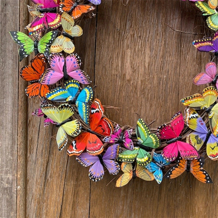 Colorful Butterfly Wreath