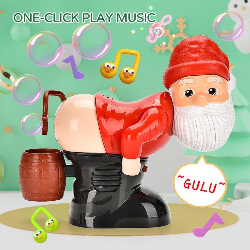 Electric Musical Santa Claus Blowing Bubbles Machine