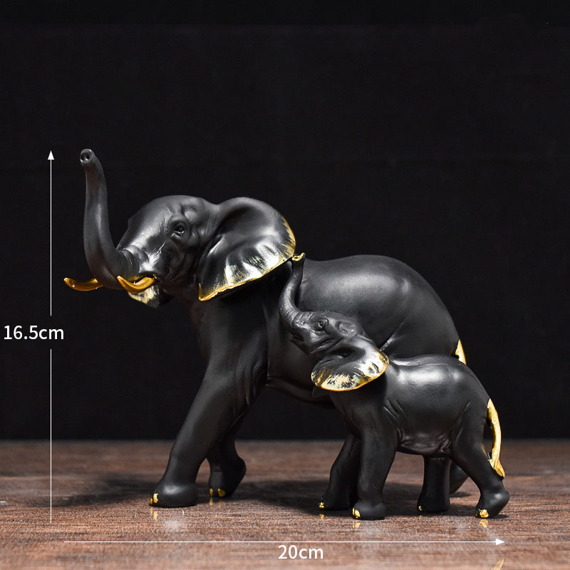 Crafted Elephant Sculptures