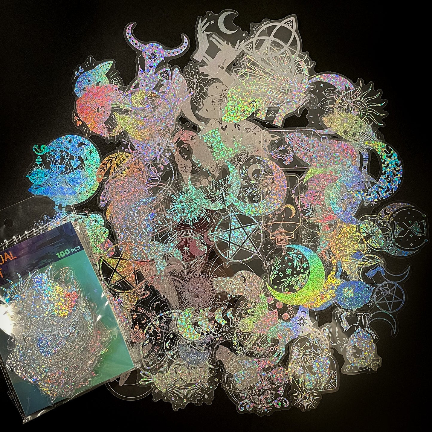 Retro Transparent Butterfly Laser Stickers