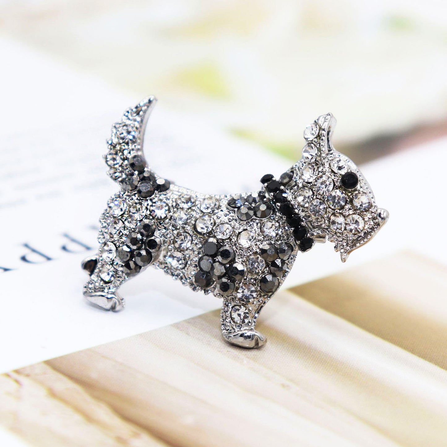 "Puppy Love" - Diamond Brooch
