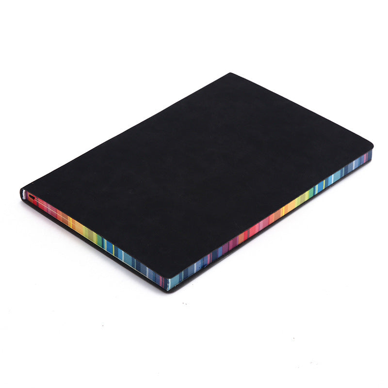 "Write in Color" - A5 Leather Cover Rainbow Paper Journal