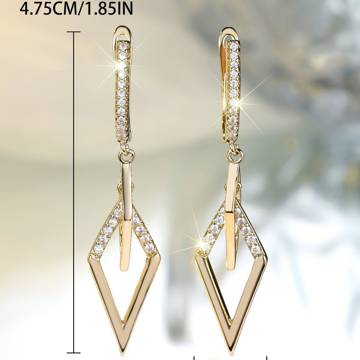 "Run this Town"- Diamond Dangle Earrings