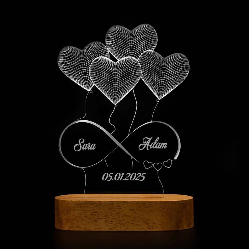 Personalized  LED Heart Figurine