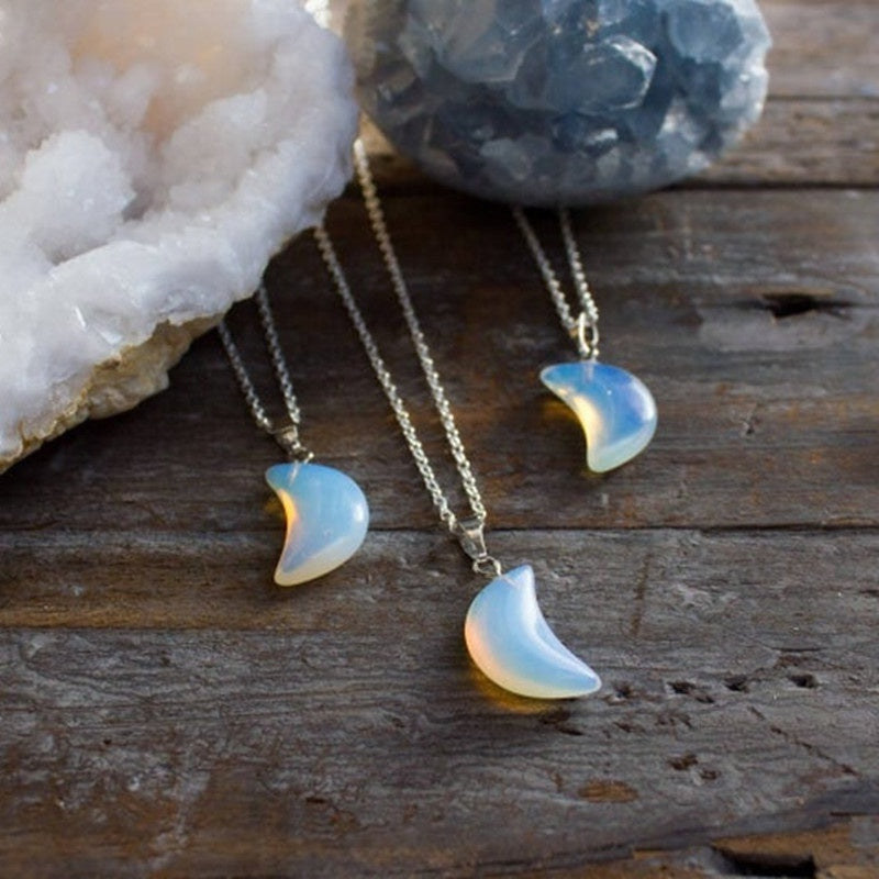 Natural Moonstone Pendant Necklace