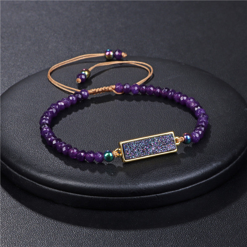 Natural Stone Woven Beaded Bracelet