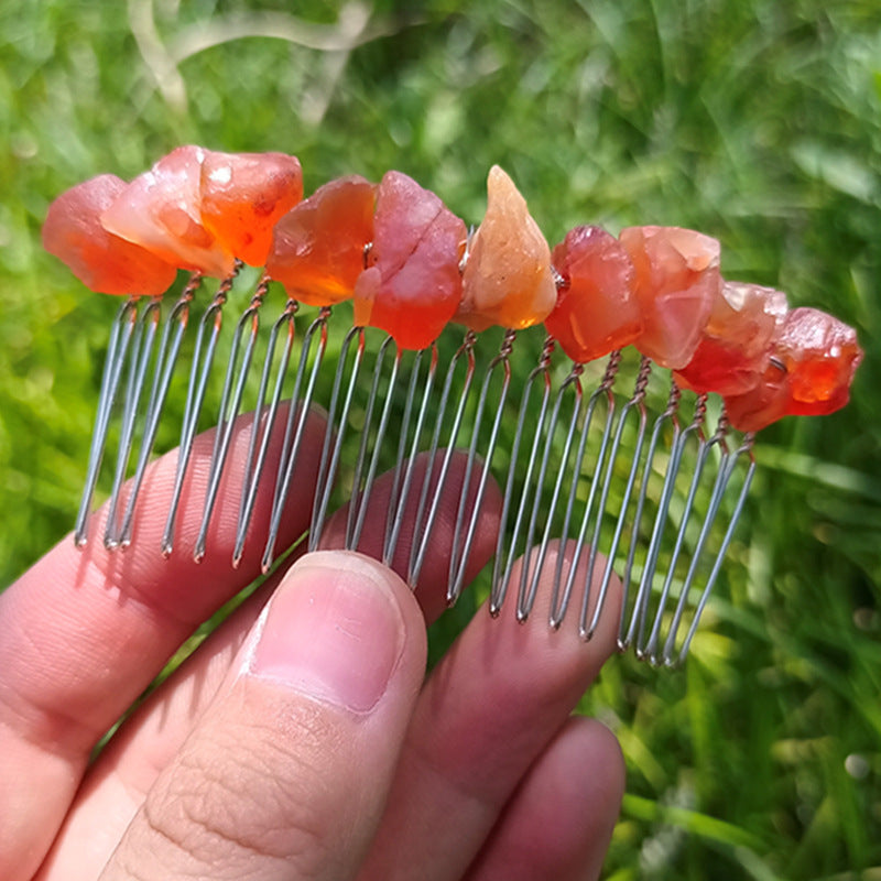 Natural Crystal Haircomb