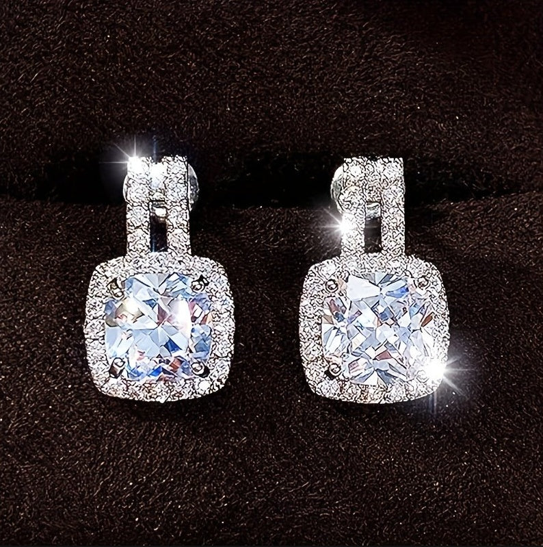 "Dazzling Diamonds" - 2CT Diamond Moissanite Drop Earrings