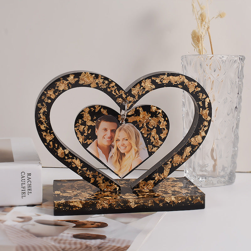 DIY Crystal Glue Love Photo Frame Mold
