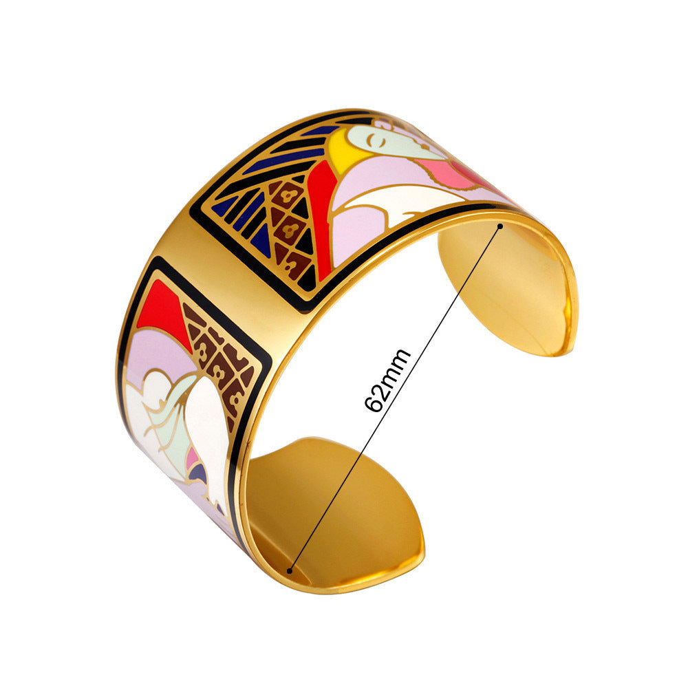 "Art is Her Cuff" - Vintage Gold Bangle