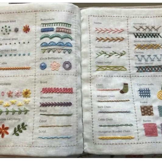 DIY Embroidery Linen Book