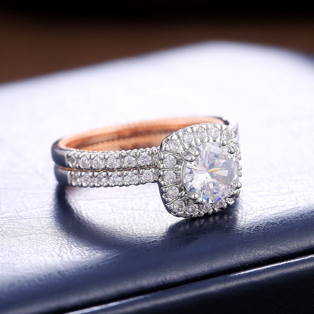 "Glamorous Love" -  Zircon Simulated Diamond Ring