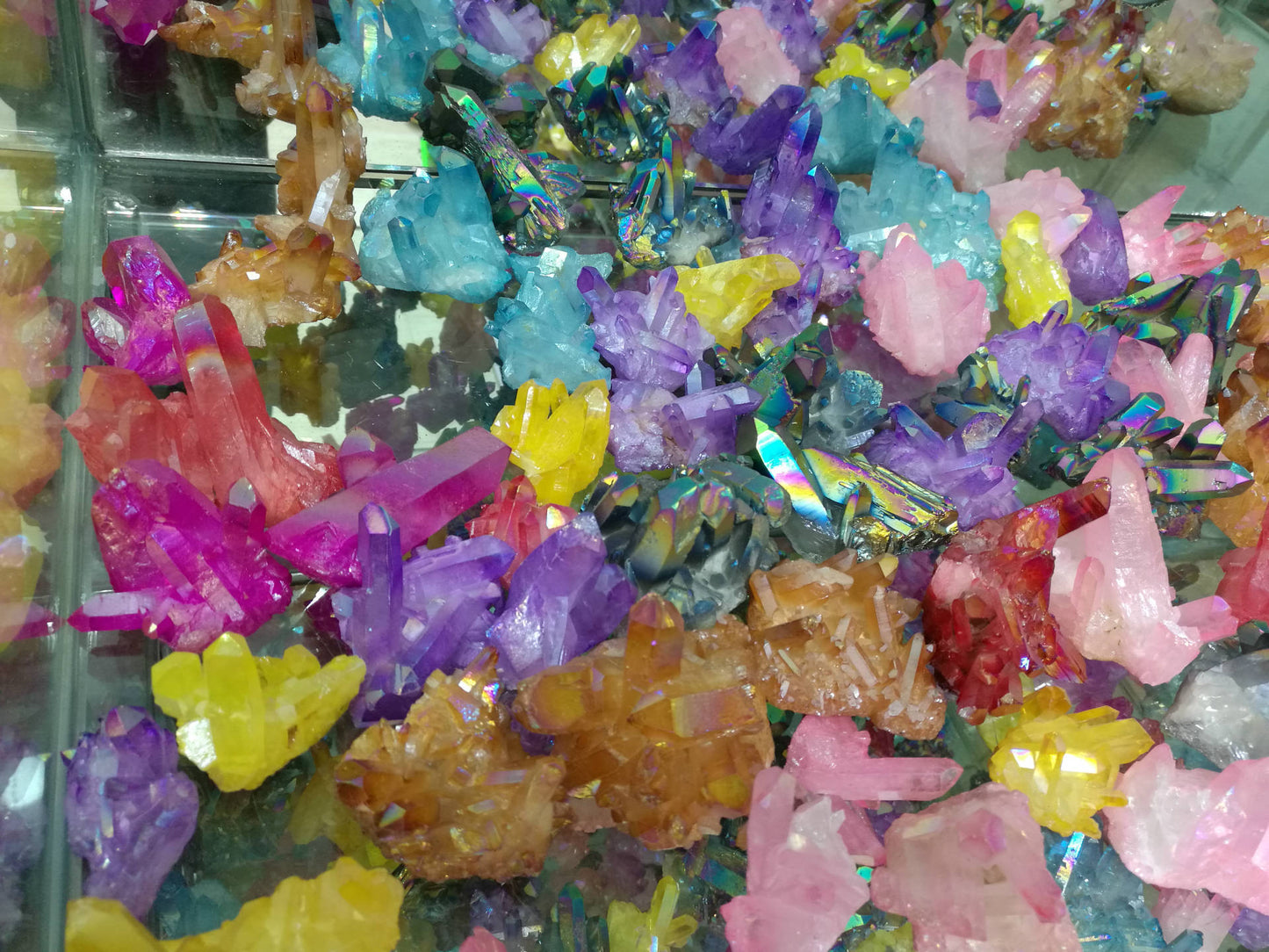 Pink Crystal Cluster Sculpture For Home Decor