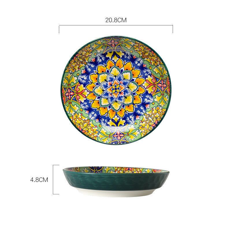 Bohemian Ceramic Rice Bowl