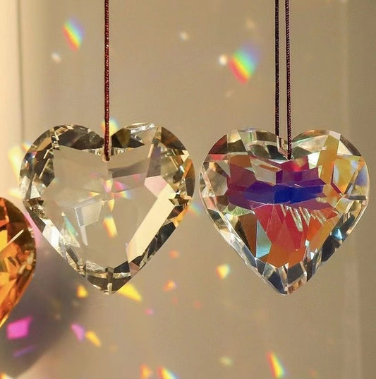 Crystal Heart Chandelier Suncatcher