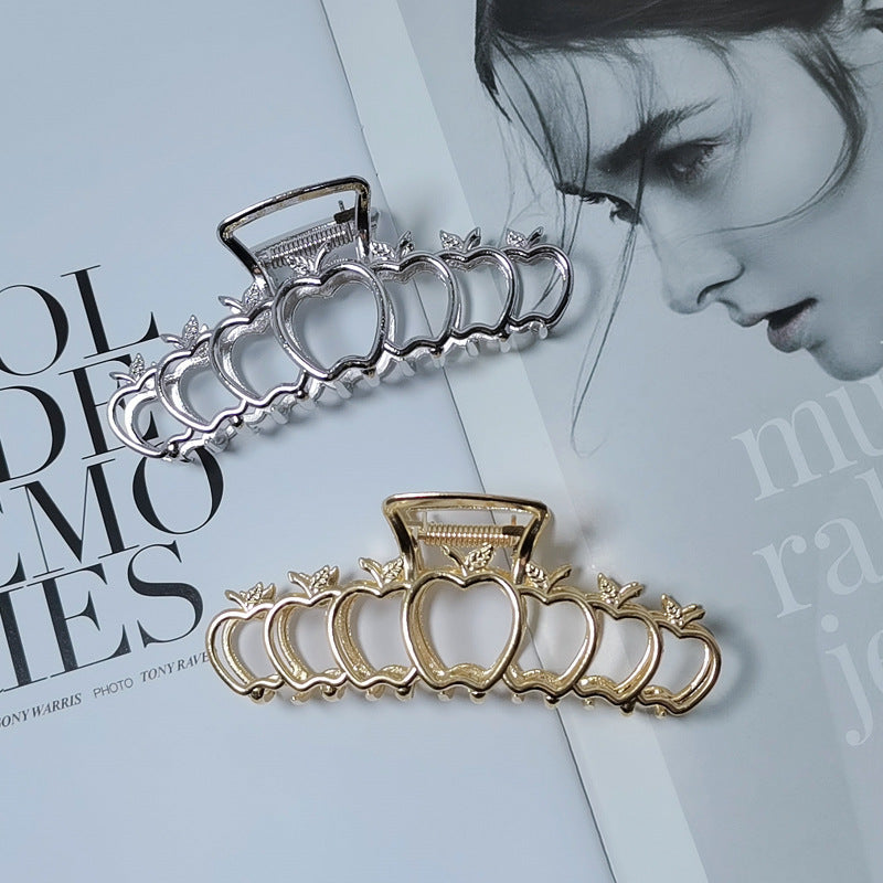 Hearts and Stars Metal Back Of Head Hair Clip