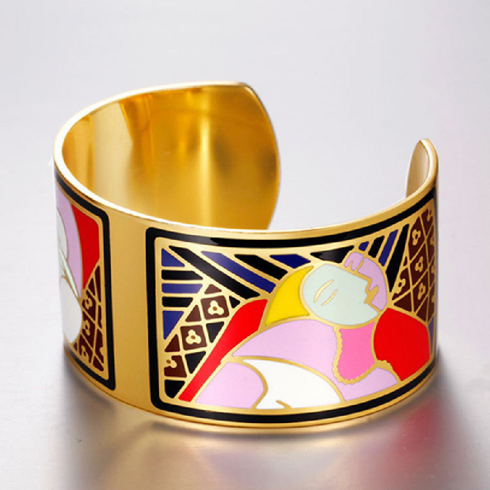 "Art is Her Cuff" - Vintage Gold Bangle