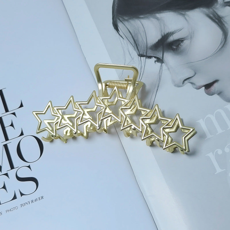 Hearts and Stars Metal Back Of Head Hair Clip