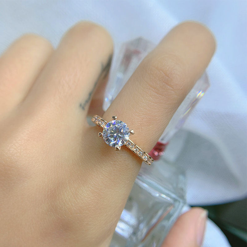 "Wave" - Moissanite Diamond Ring