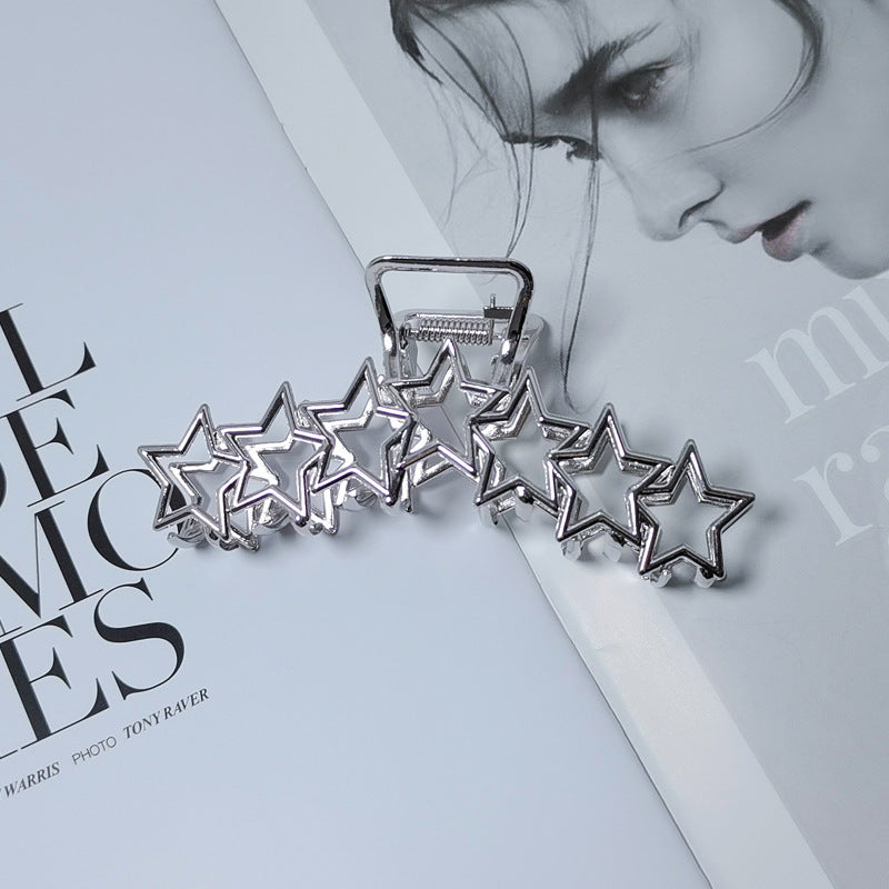 Hearts and Stars Metal Back Of Head Hair Clip