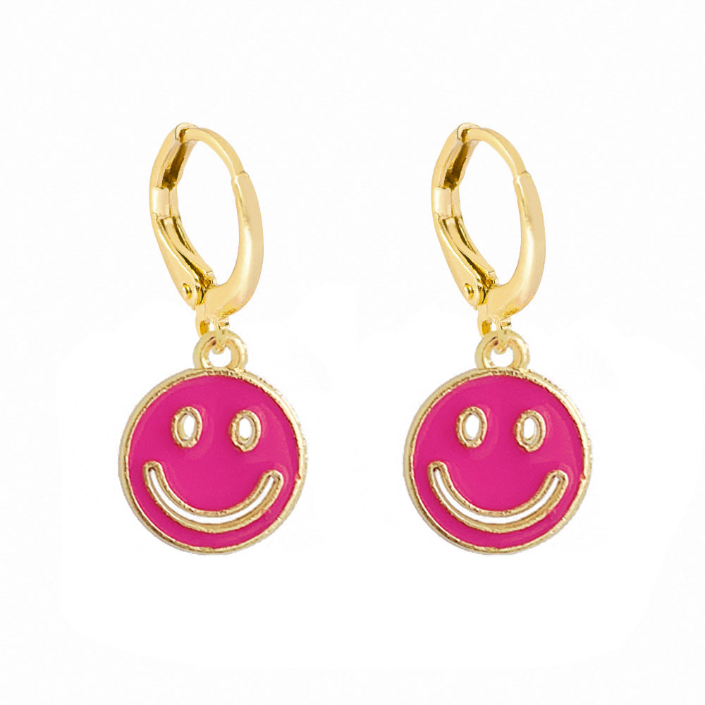 Hollow Smiley Face Earrings
