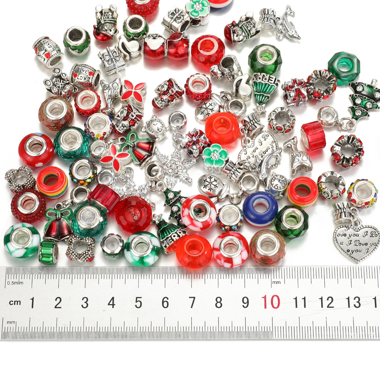 DIY Alloy Christmas Charm Bracelet Set