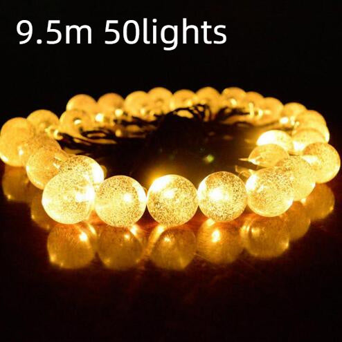 Solar Crystal LED String Lights - Waterproof