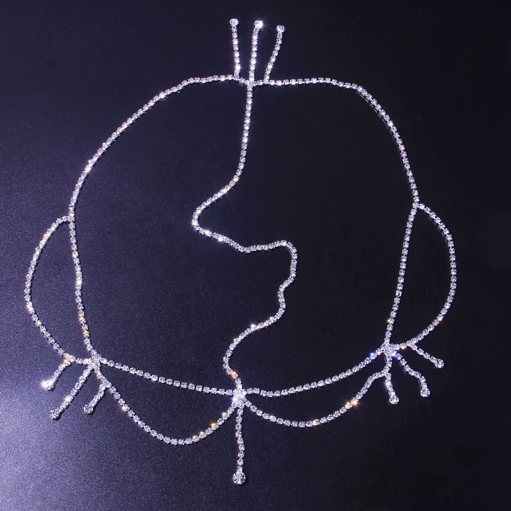 Rhinestone Tassel Headdress Jewelry