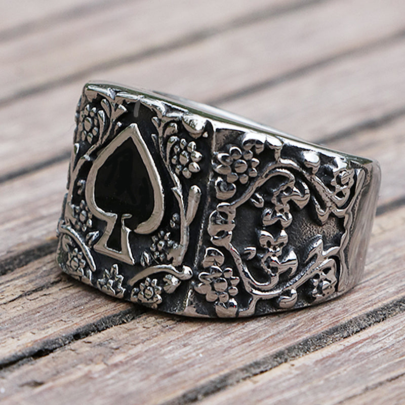 Spades Stainless Steel Ring
