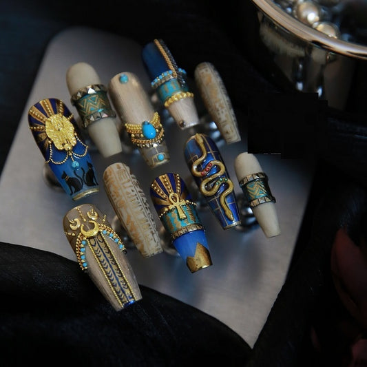Long Egyptian Manicure Customization False Nails