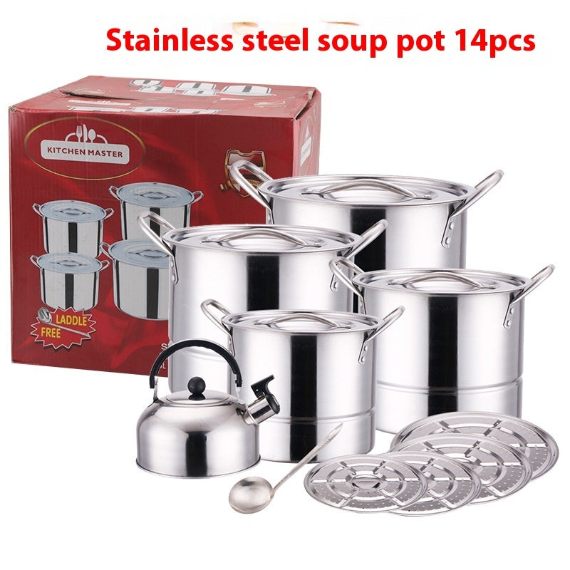 14 PCS Stainless Steel Pot Set
