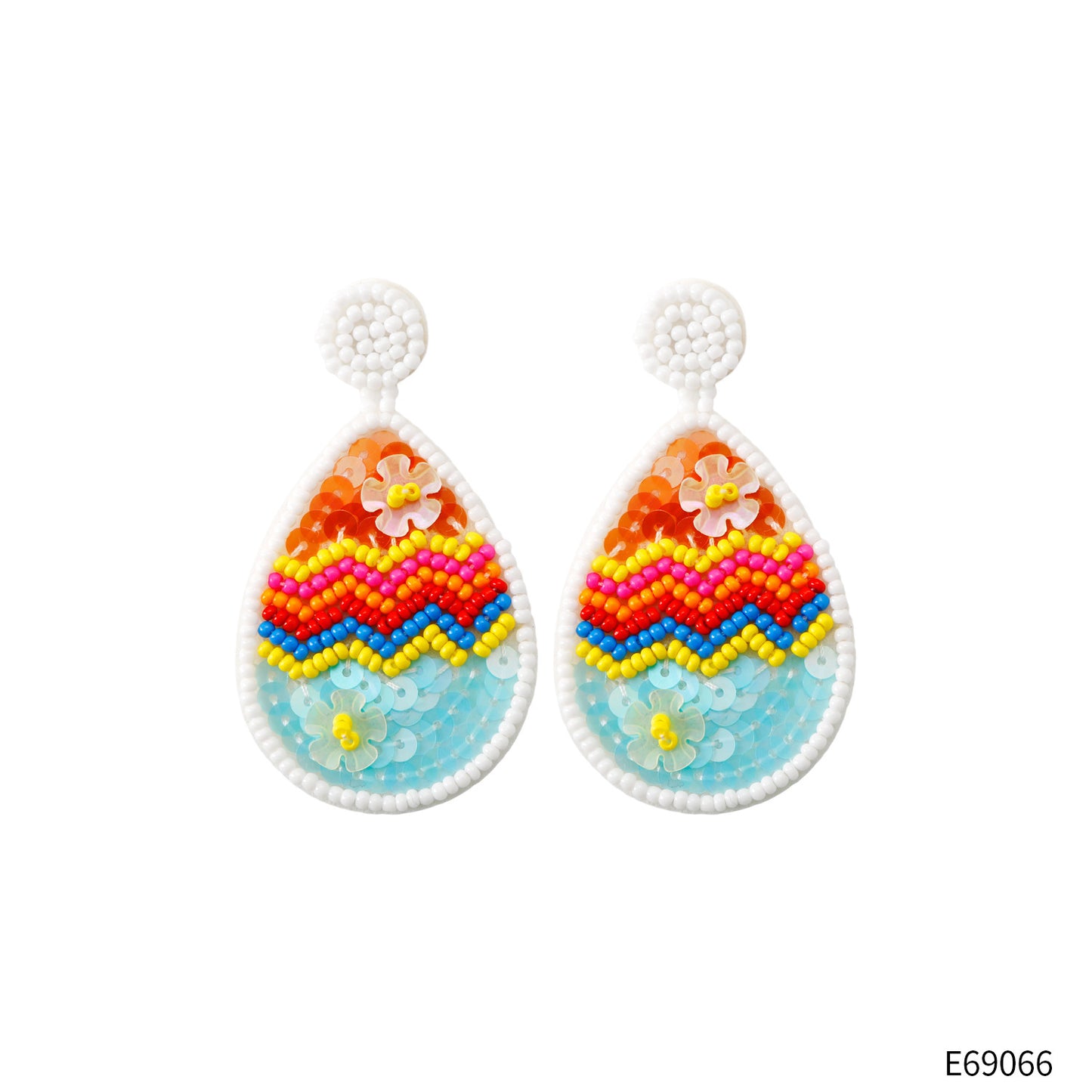 Handwoven Easter Egg Earrings
