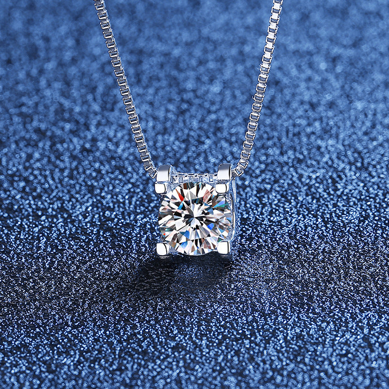 "Diamond Girl" - Zircon Diamond Bullhead Pendant Necklace