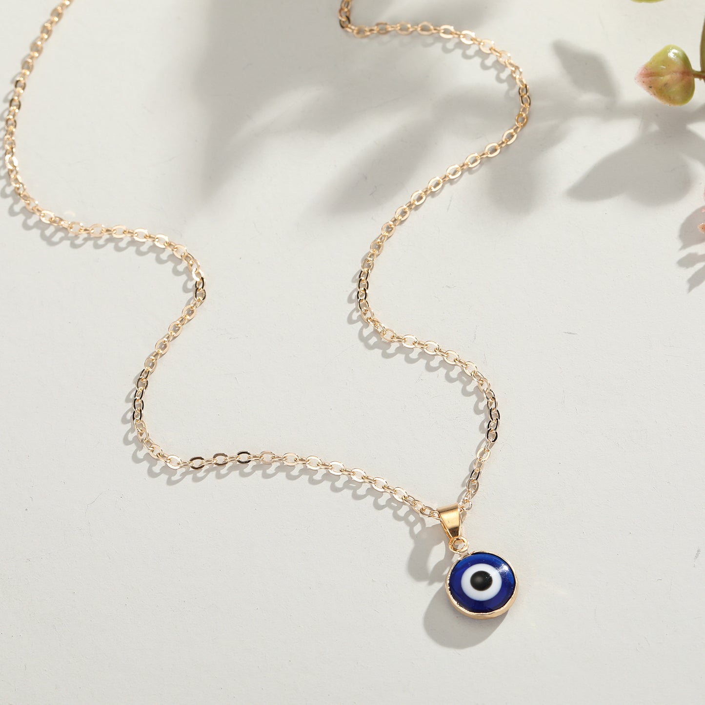 Evil Eye Protection Clavicle Chain Necklace and Bracelet