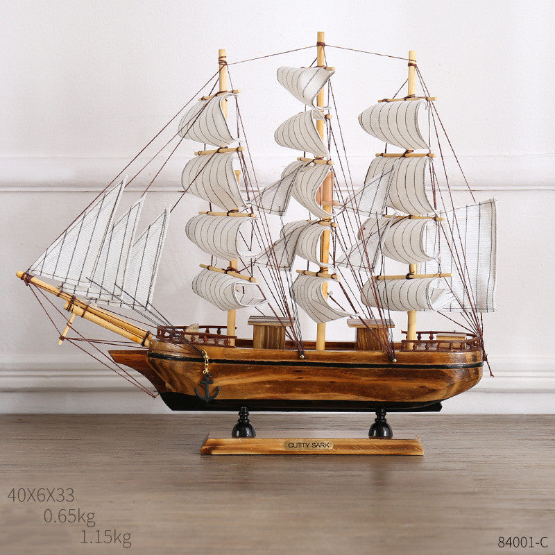 Crafted Ship Figurines for Home Decor