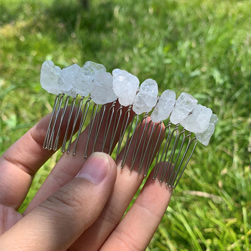 Natural Crystal Haircomb