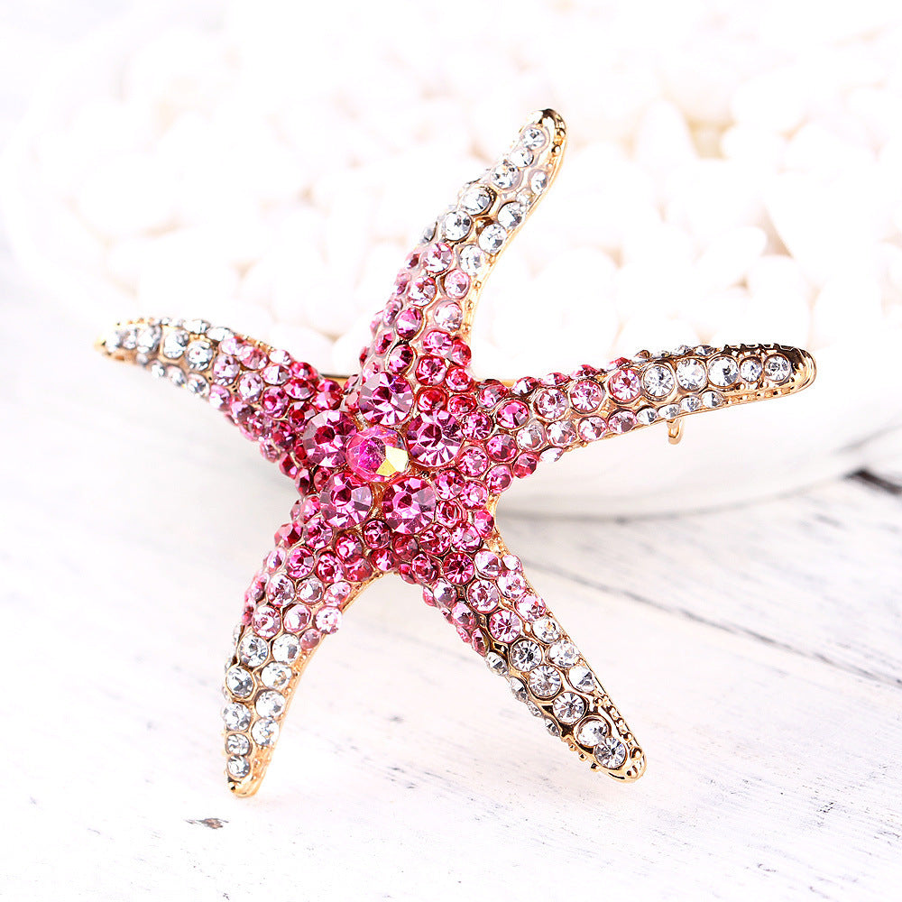 "Star of the Sea" -  Diamond  Brooch