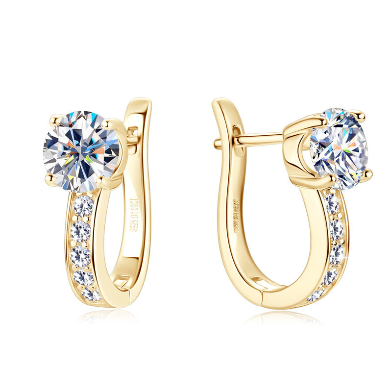 "So Sophisticated" - Moissanite U-shaped Earrings