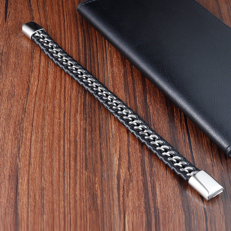 Commemorative Travel Leather Bracelet